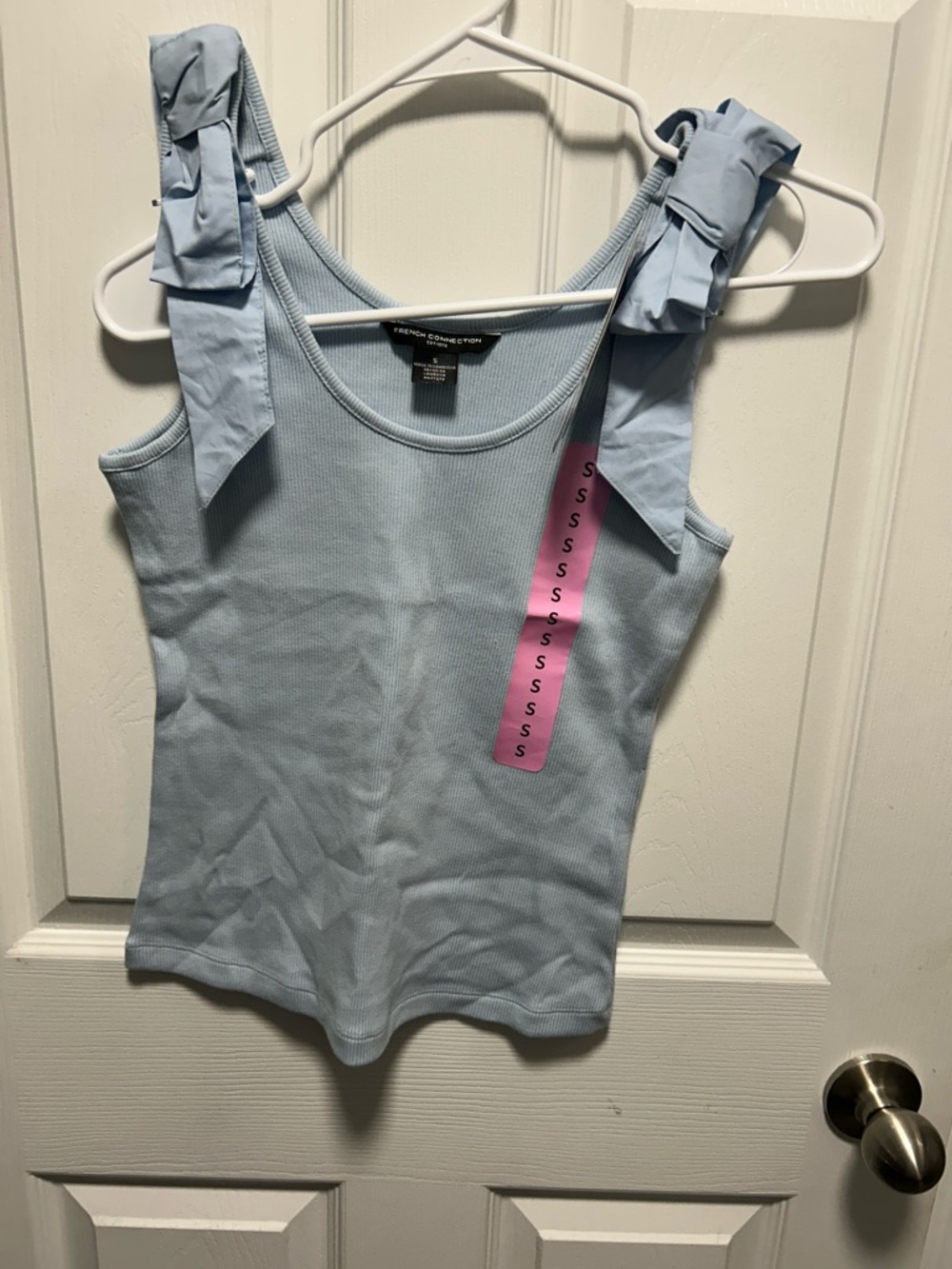 NWT Ribbed Tie-Shoulder Tank Top